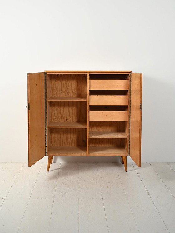 Image 1 of Vintage Scandinavian Birch Cabinet 1950s
