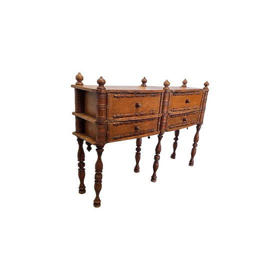Oude Franse Wandmeubeltje Met Laden, 1e Helft 1900 – Wandkast, Wood (photo 4 of 6)
