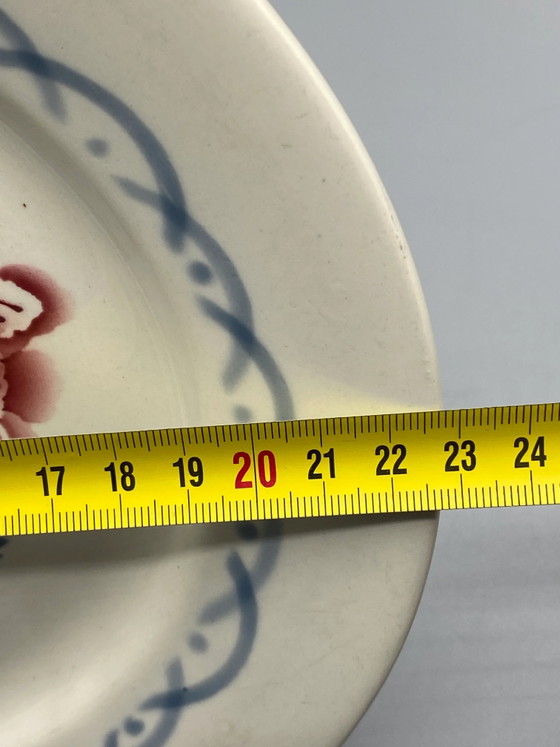Digoin & Sarreguemines Dinner Plate – Cannes Model – Rose Pattern – 23 cm – Decorative Objects (photo 4 of 4)