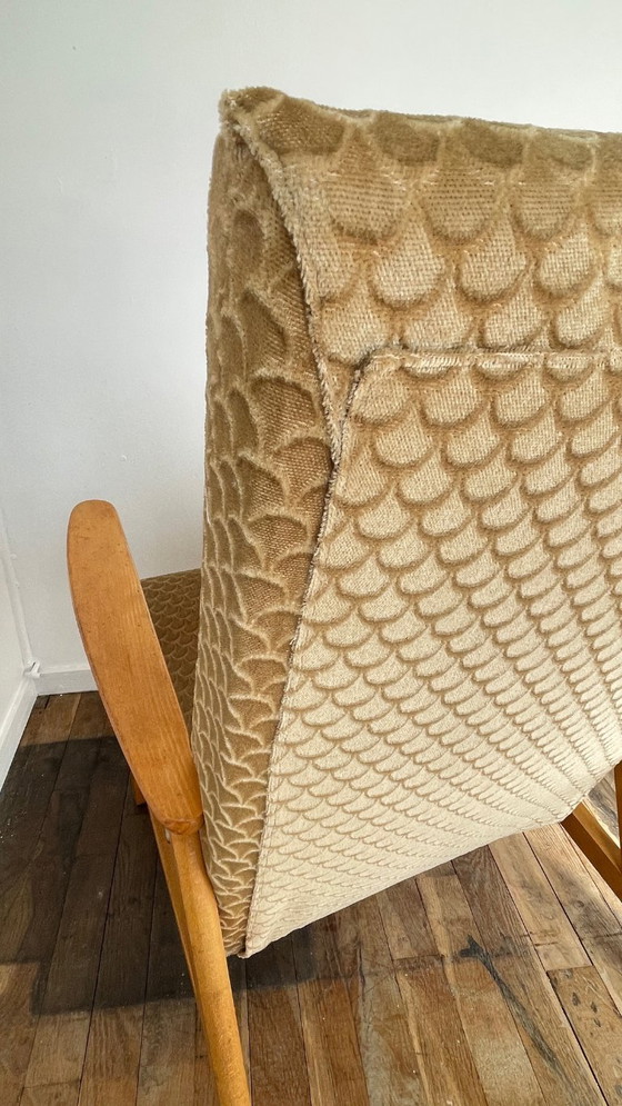 Image 1 of Paire FAUTEUILS MANUCERE Pieds Compas VINTAGE