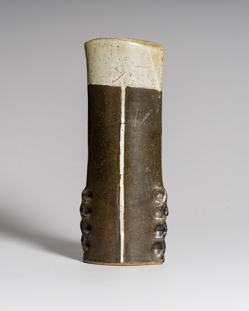 Monumental Studio Ceramic Unikat Vase by Ceramist Artist Uwe Krause 1979
