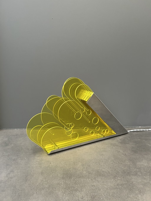 Lampada da tavolo “Pitagora” di Sergio Giobbi per Metalmobili - anni '70