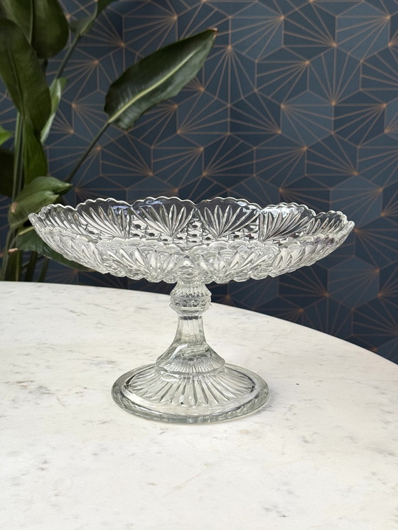 Image 1 of Verreries de Scailmont - Große Schale auf einem Fuß. Circa 1930er Jahre