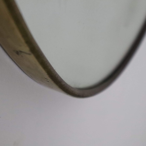 Image 1 of Oval brass mirror, 1960s