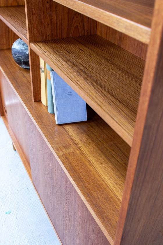 Image 1 of Vintage teakhouten dressoir, boekenkast, bijzettafel, ladekast, Deens, jaren 60