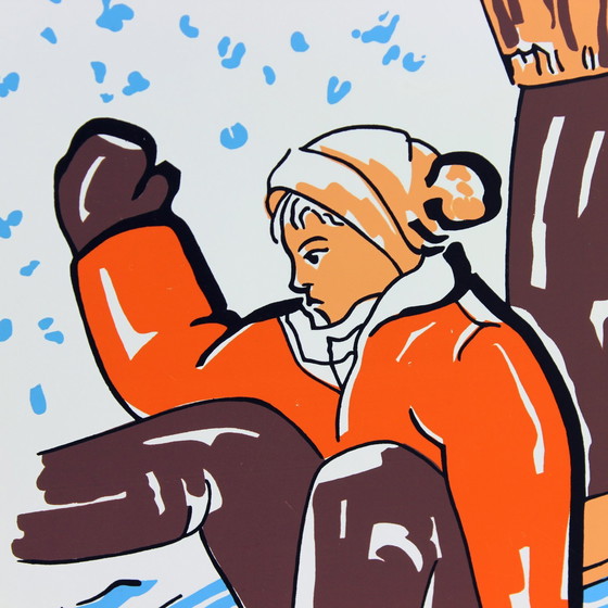 Image 1 of Panneau mural vintage tchécoslovaque de style Pop Art (années 1960)