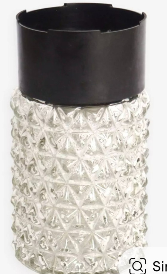 Image 1 of Plafonnier vintage en verre des années 60