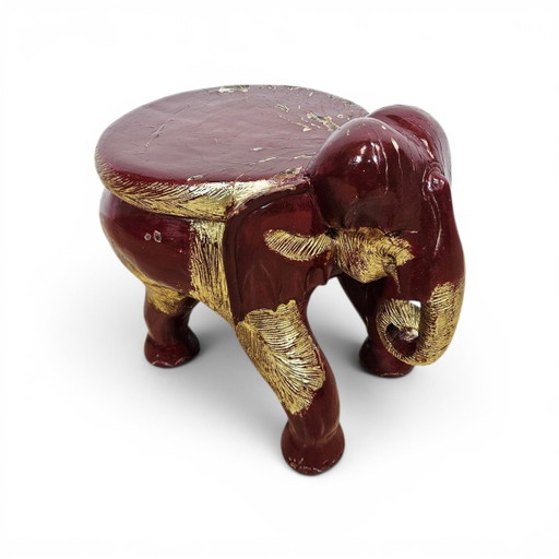 Antique Elephant Side Stool, 1800s