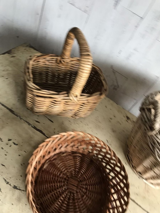 Rotan manden, jaren 60, set van 3 – Decoratieve objecten, Rieten (photo 11 of 11)
