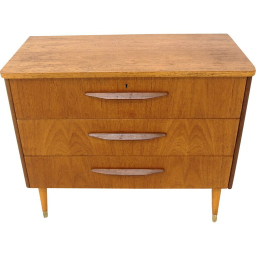 Cassettiera vintage scandinava in teak, Svezia 1960