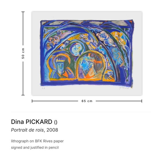 Image 1 of Dina PICKARD Portrait de rois Signed lithograph 2008