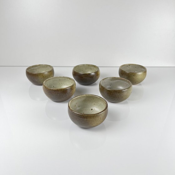 Image 1 of Lote de 6 cuencos pequeños de gres, 1970