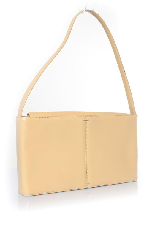 DKNY, borsa a tracolla in pelle color giallo tenue