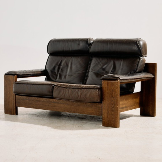 Image 1 of MK10591 Modell 757 Ledersofa-Set von Harry de Groot für Leolux, 3-teilig