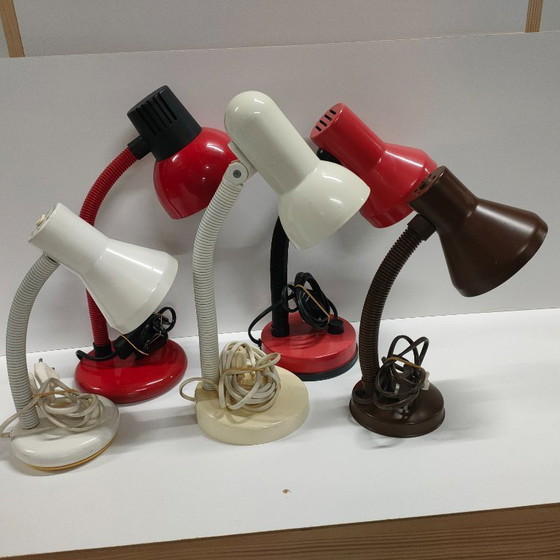 Image 1 of Set van 5 vintage jaren 60-70 bureaulampjes (divers)