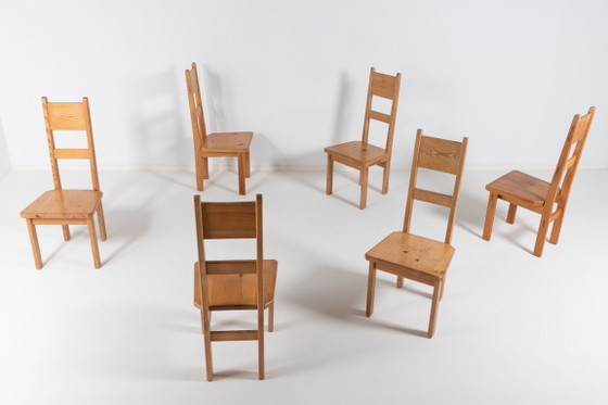 Image 1 of Ensemble de 6 chaises en pin de Roland Wilhelmsson pour Karl Andersson & Söner, Suède 1960