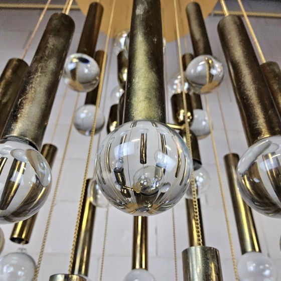 Image 1 of Vintage Itilian design chandelier gaetano sciolari (1970) Italian design murano chandelier