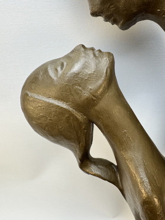 Image 1 of Scultura originale di Geert Kunen "Koppel" - firmata e contrassegnata - 53 cm