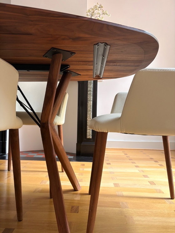 Image 1 of Table Mobitec, solid walnut