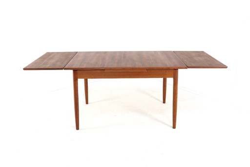 Rectangular extendable dining table teak 'Kahla' vintage