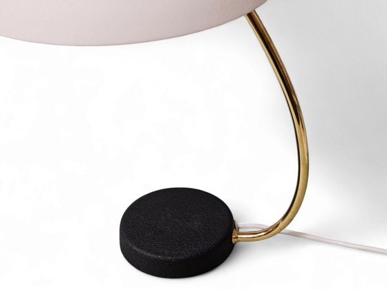 Image 1 of Lampe de table / lampe de bureau noire et blanche, style cosaque, milieu du XXe siècle