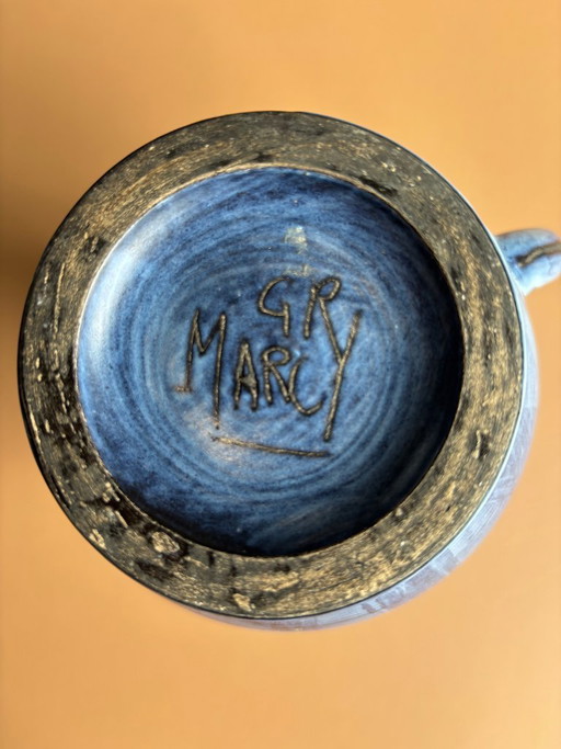 Handmade Vintage Ceramic Jug, Vase, by Guy-Roland Marcy – vazen (photo 2 of 11)