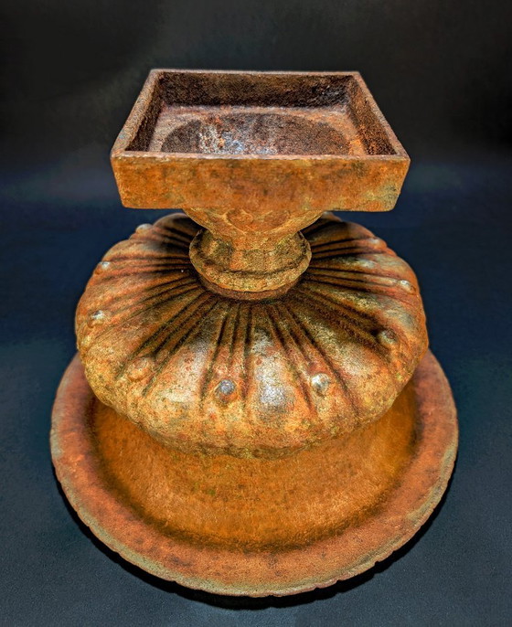 Antieke gietijzeren plantenbak – Medici-basin op voet – 27 cm – 5,5 kg – Cast Iron (photo 9 of 10)