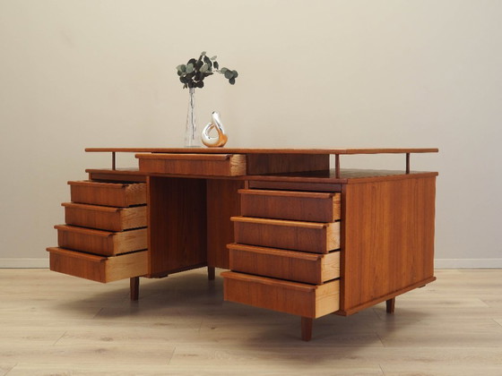 Image 1 of Scrivania in teak, design danese, anni '70, prodotta in Danimarca