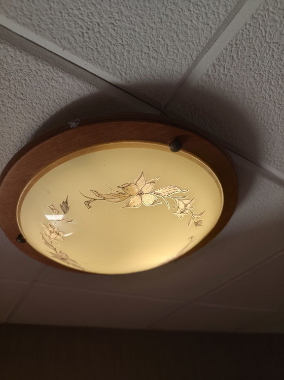 Plafonnier vintage – Verre, Métal (photo 8 of 8)