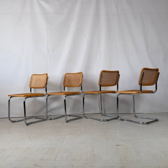 Image 1 of Set of 4 “Cesca” Bauhaus-Style Chairs, Italy, 1980s