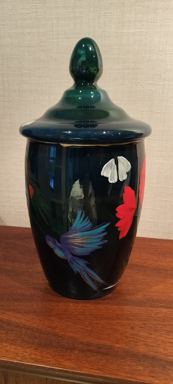 2 Glass Jars - Hand-Painted – Vases (photo 5 of 12)