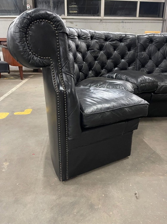 Vintage Huge Chesterfield Style Sofa, 4 Modules – Modular sofas, Leather (photo 9 of 14)