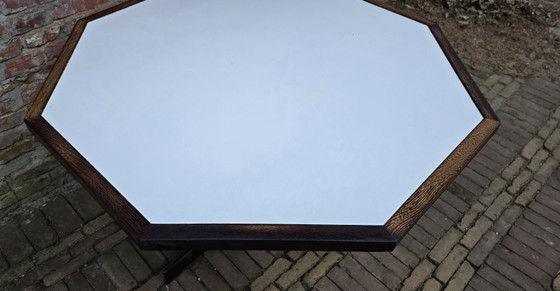 Image 1 of Tavolo da pranzo vintage di design in wengé. OV Rotterdam. Anni '70.