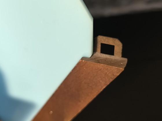 Image 1 of Briefständer aus der Mitte des 20. Jahrhunderts. Holz und Kunstglas.