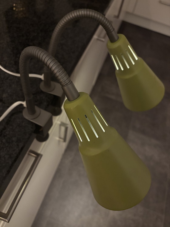 Image 1 of Vintage IKEA Kvart table lamps/desk lamps lime green