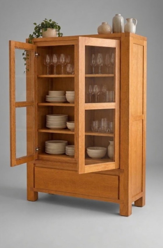 Solid wood display cabinet dresser, Brown (photo 6 of 6)
