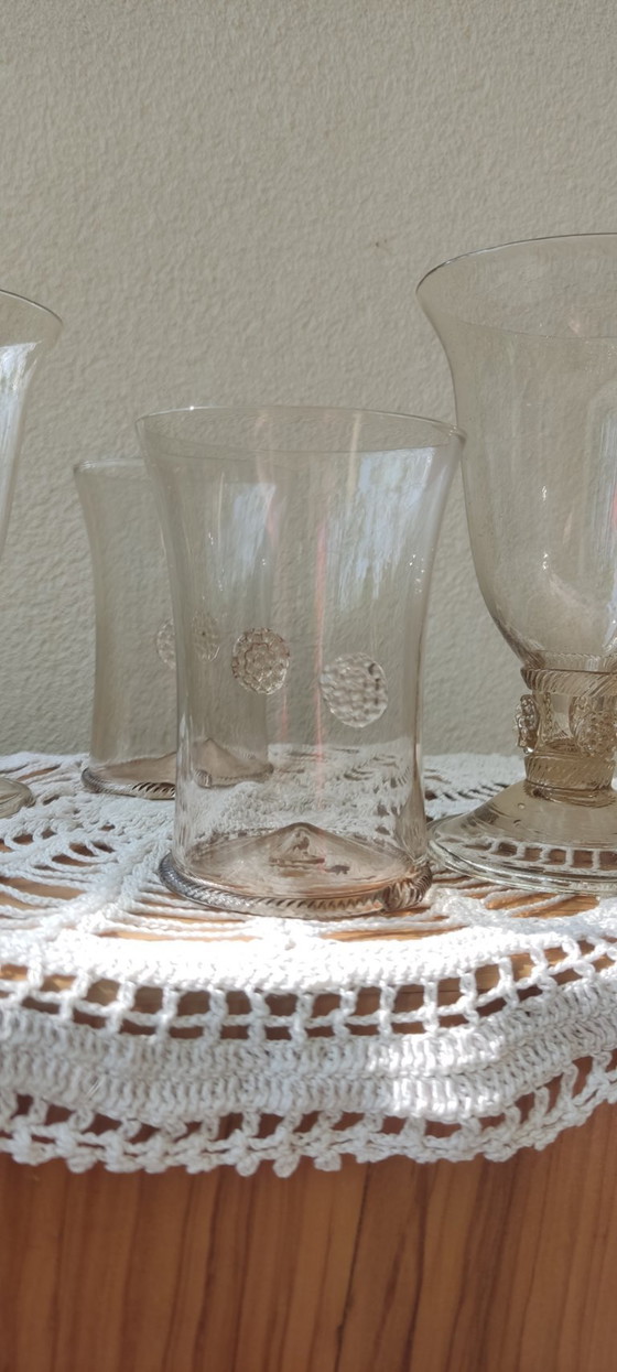 Image 1 of Juego de cristal de Murano de mediados de siglo "Bollenglass" - Estilo Venini