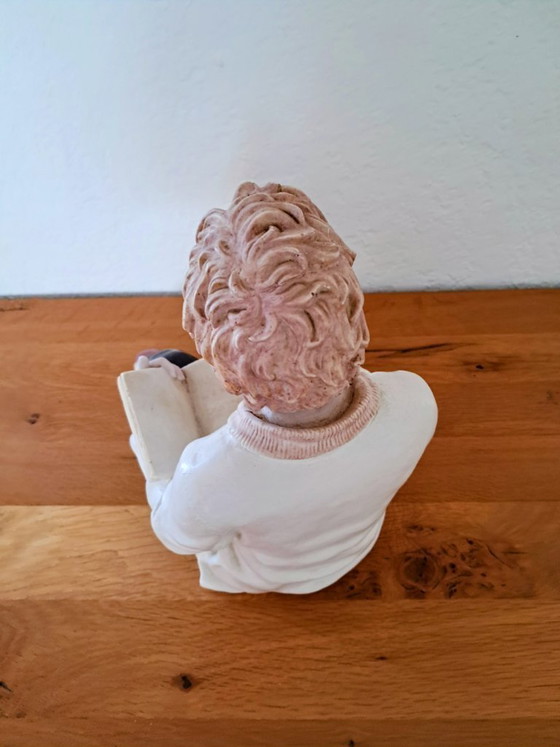 Vintage CALLEK Figurine - Young Boy Reading – Decorative Objects (photo 9 of 12)