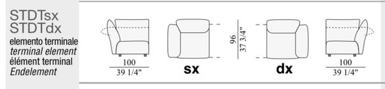 Edra “Standard” Modular Sofa 5 Elements 4 Cushions T 8123 LP 36K – Modulaire banken, Textile (photo 8 of 10)