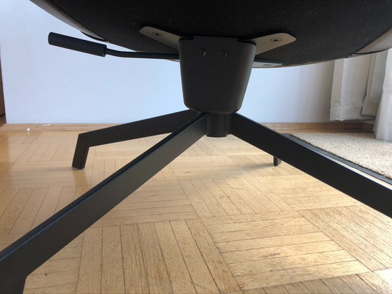 Image 1 of KFF Arva Lounge Sessel & Hocker | Echtleder Mokka | Wie Neu Mit Zertifikat