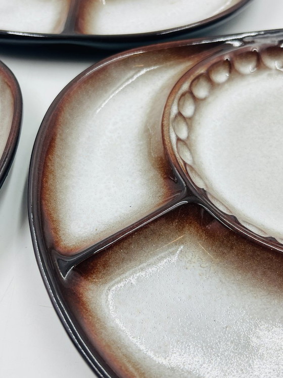 Image 1 of Set of 5 Steuler divided plates attributed to Cari Zalloni