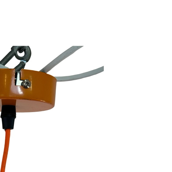 Image 1 of XL / Oversized Bulb Lamp - Milk Glass - Including Ceiling Canopy and Wiring