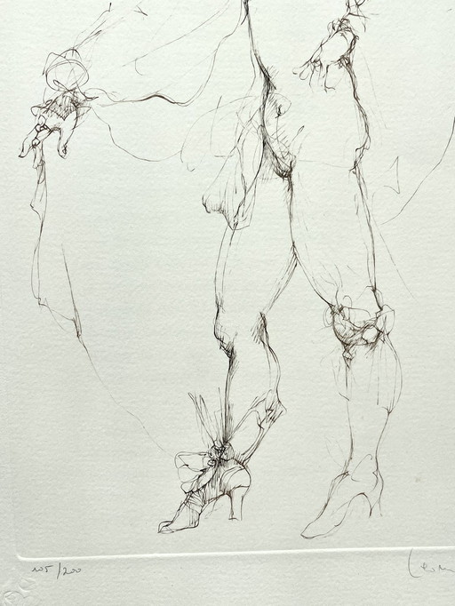 Leonor Fini, King, zeldzame litho op Arches papier, circa 1980