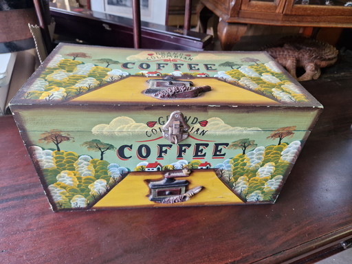 Vintage-Kaffeekiste aus Holz
