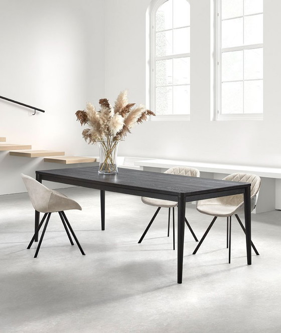 Image 1 of Black oak table