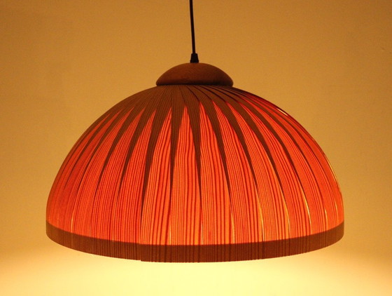 Image 1 of Deckenlampe/Deckenleuchte von Hans Agne Jakobsson, Teakholz, Schweden, 1970er Jahre