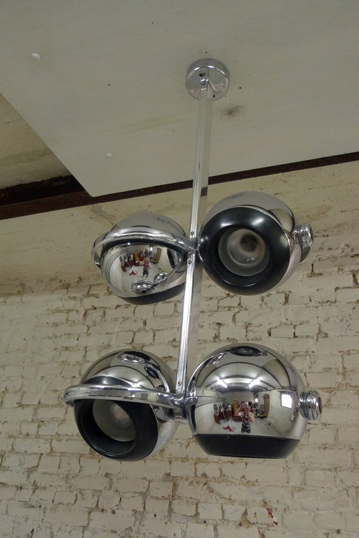 Lustre Space Age en Acier par Terence Conran pour Erco, Allemagne, 1970s