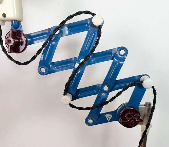 Image 1 of Industrial East German Scissor Lamp from VEB Zweckleuchtenbau Dresden, 1950s