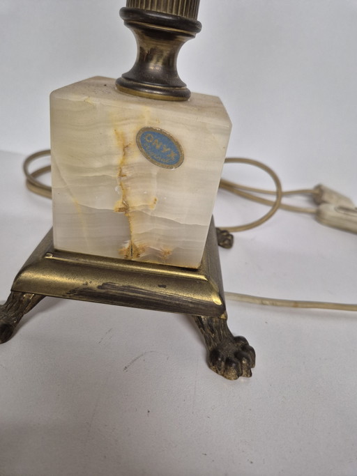 Vintage Onyx Lamp Base – tafellampen, Stone (photo 2 of 12)