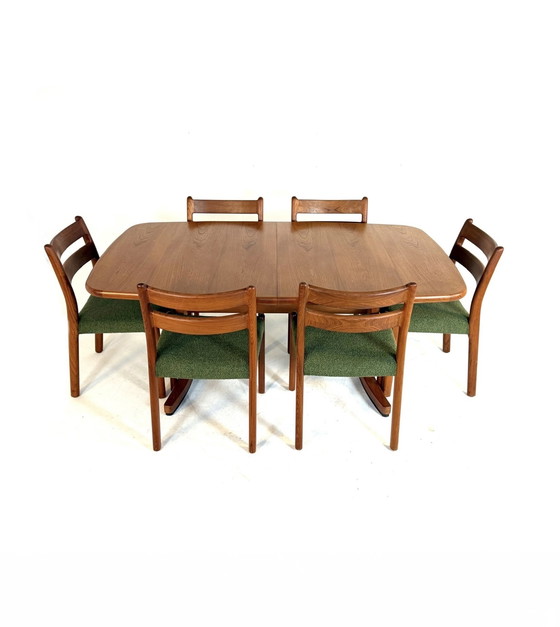 Image 1 of Tavolo da pranzo vintage XXXL estensibile in teak anni '80